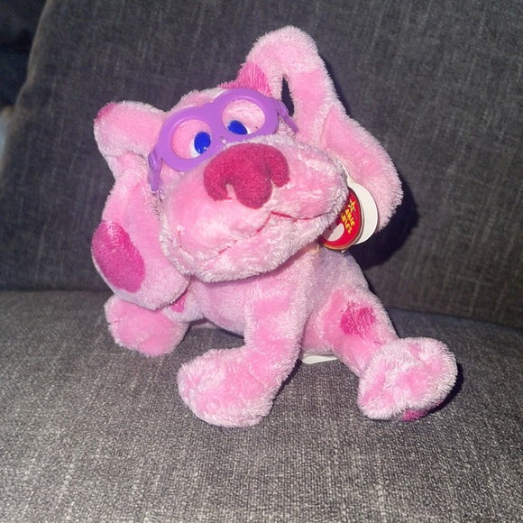 TY Magenta Blues Clues pink DOG Beanie Babies plush stuffed Animal NWT - Picture 1 of 10